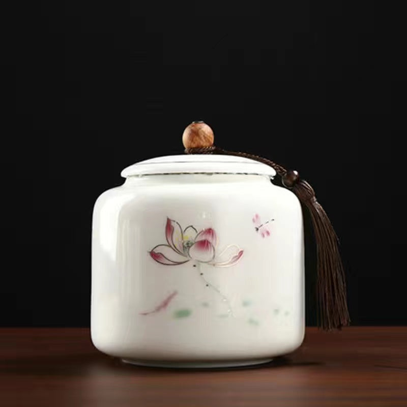 Goat fat jade Tea Jar