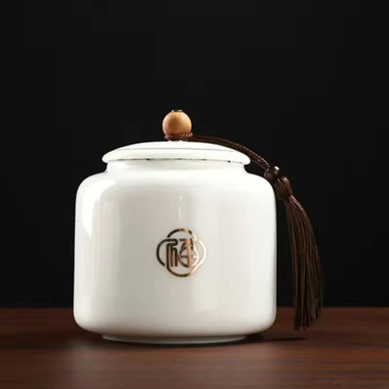 Goat fat jade Tea Jar