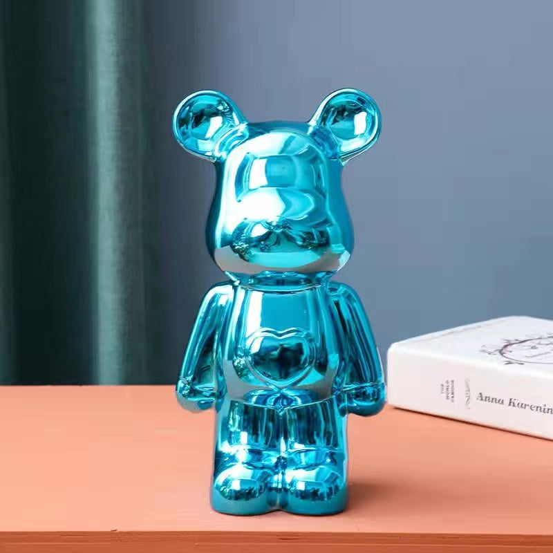 Cartoon ceramic electroplating violent bear decoration