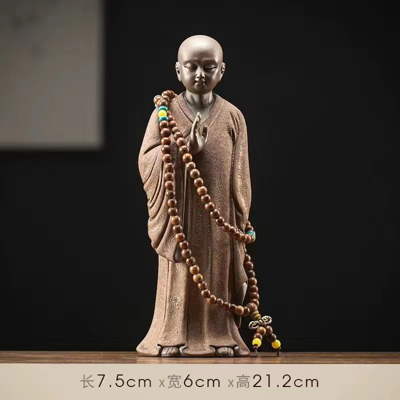 Purple sand little monk decoration