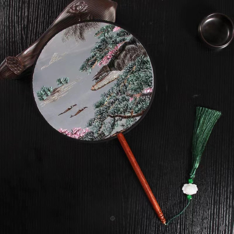 Economical Ancient style embroidery fan