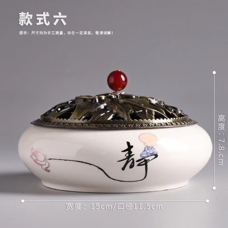 Ceramic incense burner