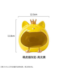 Load image into Gallery viewer, Cute tiger ashtray creative household ceramic living room ashtray decoration
