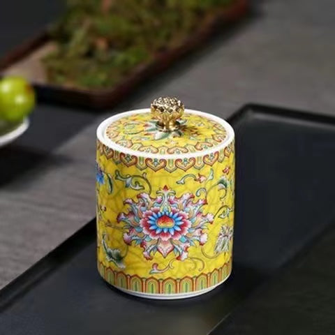 Enamel Tea Jar