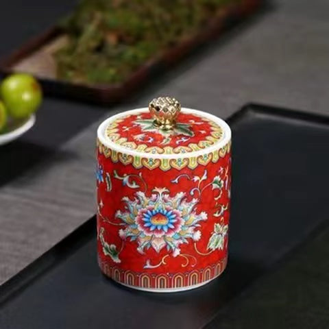 Enamel Tea Jar