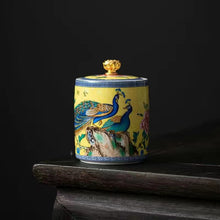 Load image into Gallery viewer, Peacock Tea Jar
