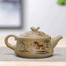 Load image into Gallery viewer, Rough pottery original old clay vintage color hand handle pot old rock clay Teapot
