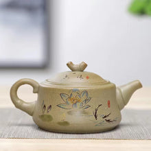 Load image into Gallery viewer, Rough pottery original old clay vintage color hand handle pot old rock clay Teapot
