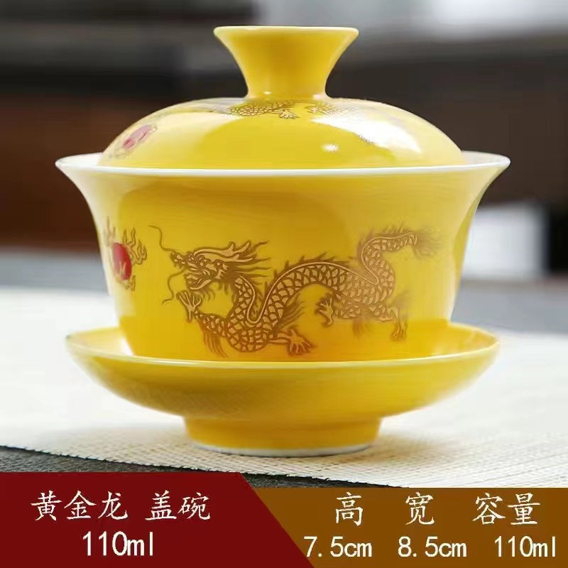 Fei Long fairy cup/covered bowl/tea cup/teapot/tea wash/covered bowl/sancai sijunzi