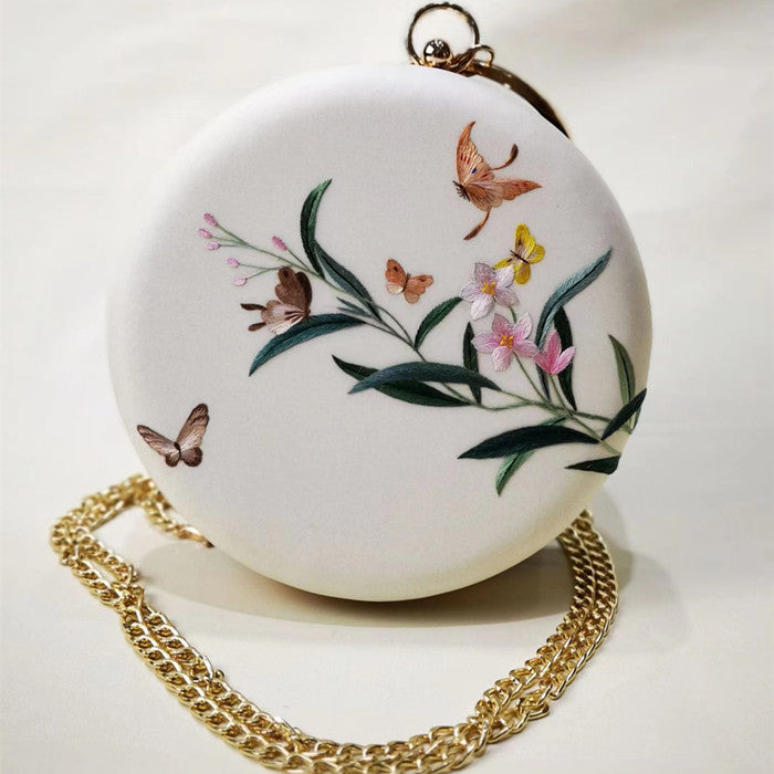 Su embroidery round bag hand embroidery China handbag