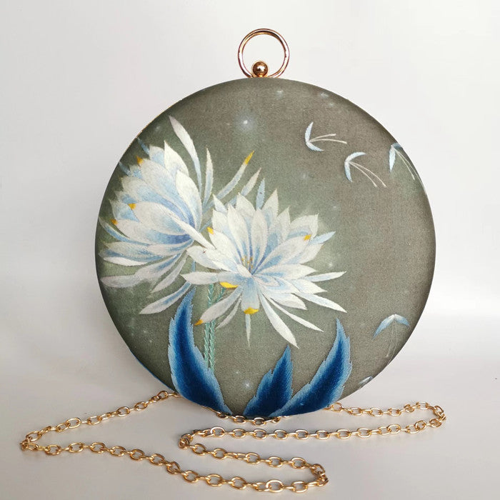 Su embroidery round bag hand embroidery China handbag