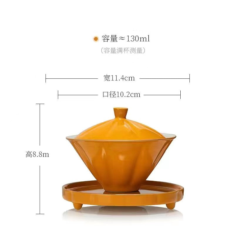 Jingdezhen different Landscape hand-painted gaiwan