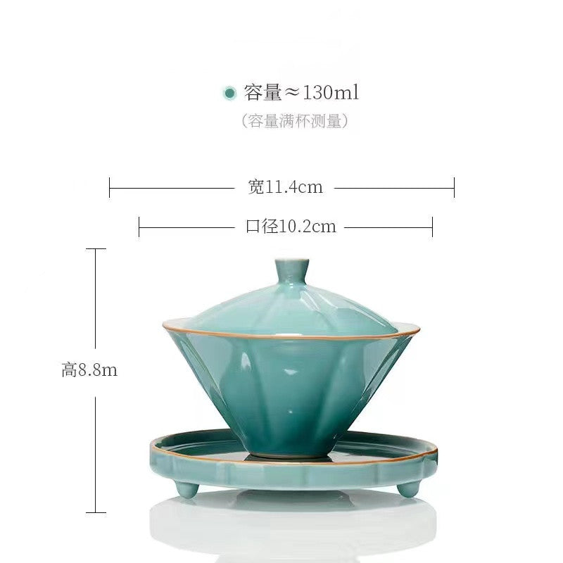 Jingdezhen different Landscape hand-painted gaiwan