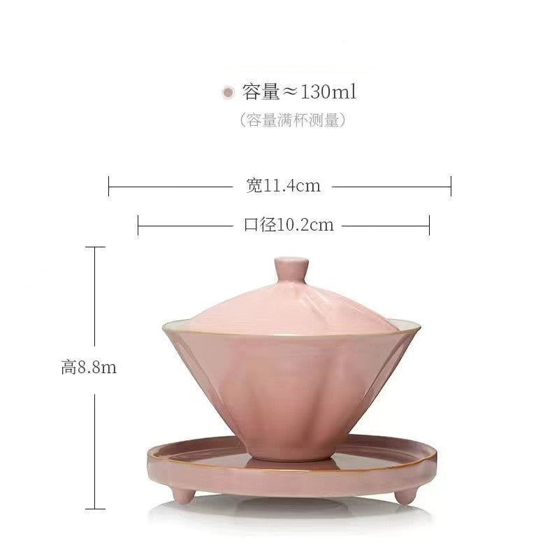 Jingdezhen different Landscape hand-painted gaiwan