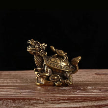 Load image into Gallery viewer, Pure copper money dragon turtle turtle ornaments
