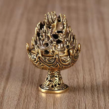 Load image into Gallery viewer, Pure brass incense burner sunken sandalwood incense burner ornaments
