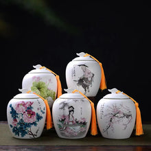 Load image into Gallery viewer, Traditional Pattern Flower Tea jar
