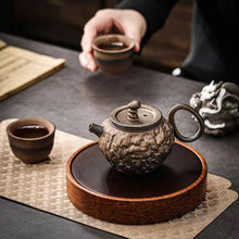 Load image into Gallery viewer, Pure handmade wood-fired iron-fired kiln-fired antique rust glaze kung fu teapot
