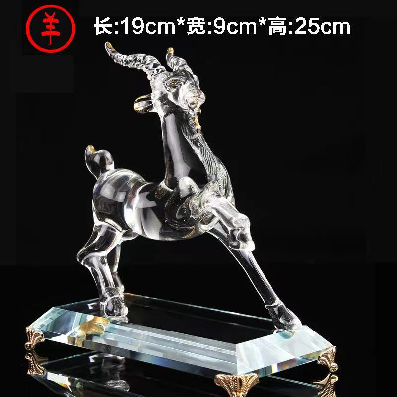 Crystal 12 zodiac animals: rat, ox, tiger, rabbit, dragon, snake, horse, sheep, monkey, chicken, dog, pig, etc