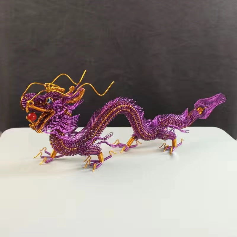 Handicrafts aluminum wire weaving Chinese dragon model metal wire diy ethnic wind creative gift ornaments