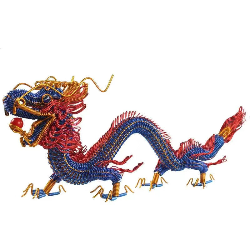 Handicrafts aluminum wire weaving Chinese dragon model metal wire diy ethnic wind creative gift ornaments