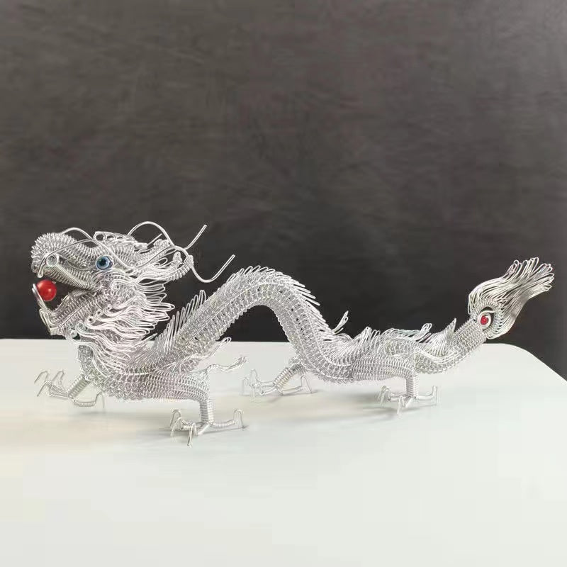 Handicrafts aluminum wire weaving Chinese dragon model metal wire diy ethnic wind creative gift ornaments