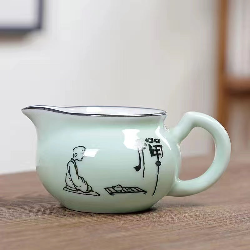 Rough pottery tea celadon cup