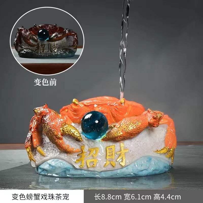 Can keep color changing crab tea pet ornament