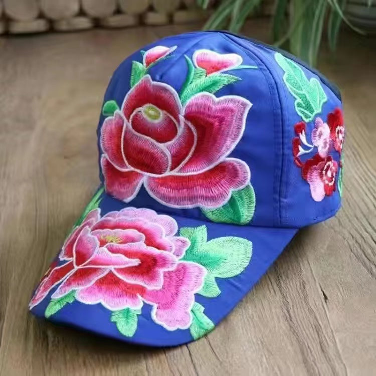 Female baseball cap outdoor leisure national hundred take butterfly embroidery hat