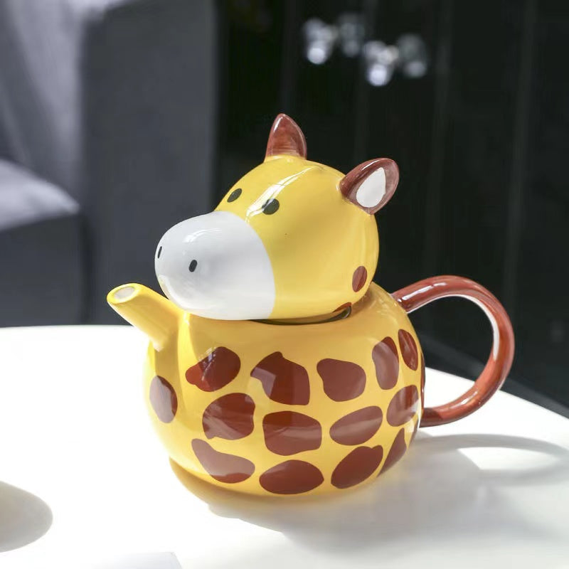 Ceramic 3D animal giraffe tea mug mug