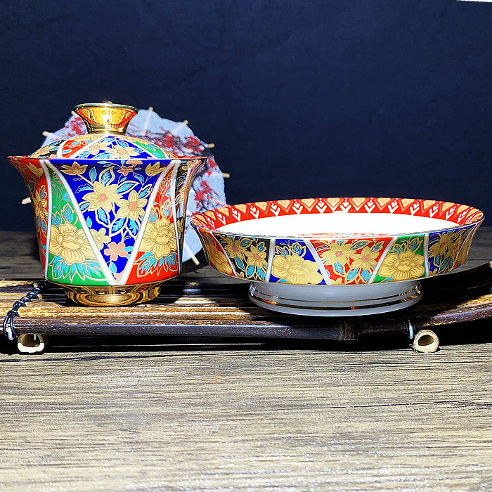 Jingdezhen blue and white covered bowl enamel covered bowl/Teacup