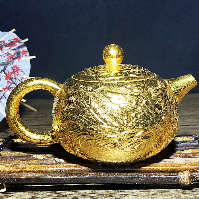 Master Collection-----Golden teapot Longfeng Chengxiang teapot/Gaiwan/teacup (M237)