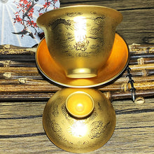 Load image into Gallery viewer, Master Collection-----Golden teapot Longfeng Chengxiang teapot/Gaiwan/teacup (M237)
