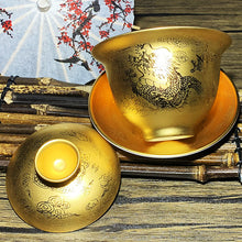 Load image into Gallery viewer, Master Collection-----Golden teapot Longfeng Chengxiang teapot/Gaiwan/teacup (M237)
