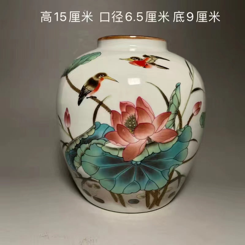 Lotus antique porcelain home table and cabinet decoration