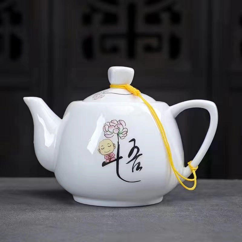 Dehua Flower Porcelain Handmade Teapot