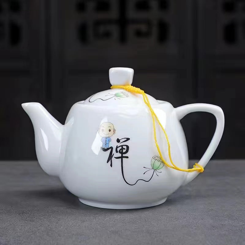 Dehua Flower Porcelain Handmade Teapot