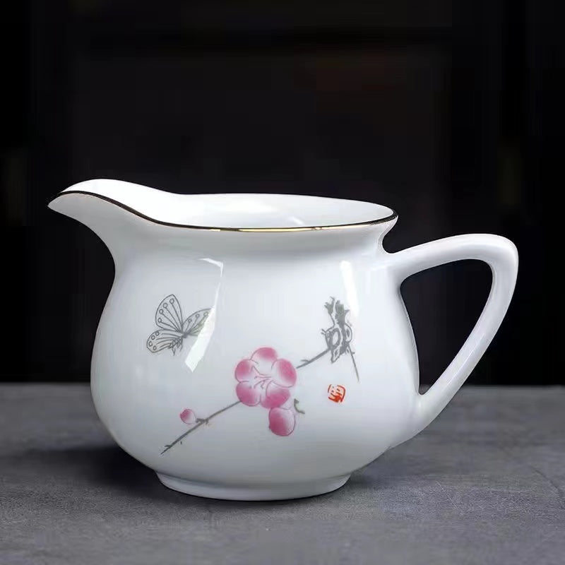 Dehua Flower Porcelain Handmade Teapot