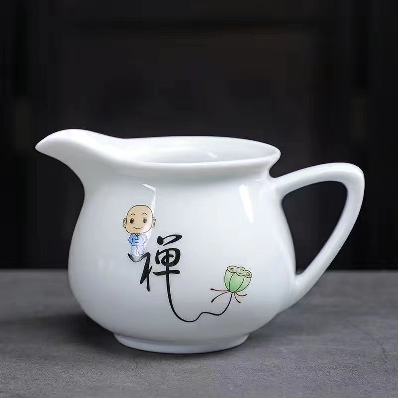 Dehua Flower Porcelain Handmade Justice Cup