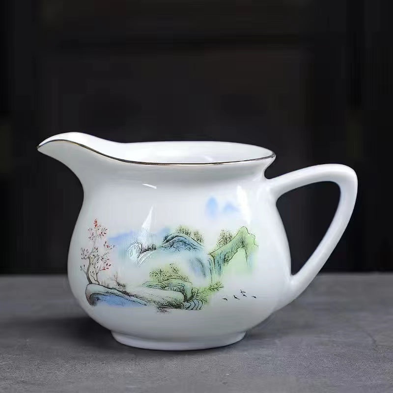 Dehua Flower Porcelain Handmade Teapot