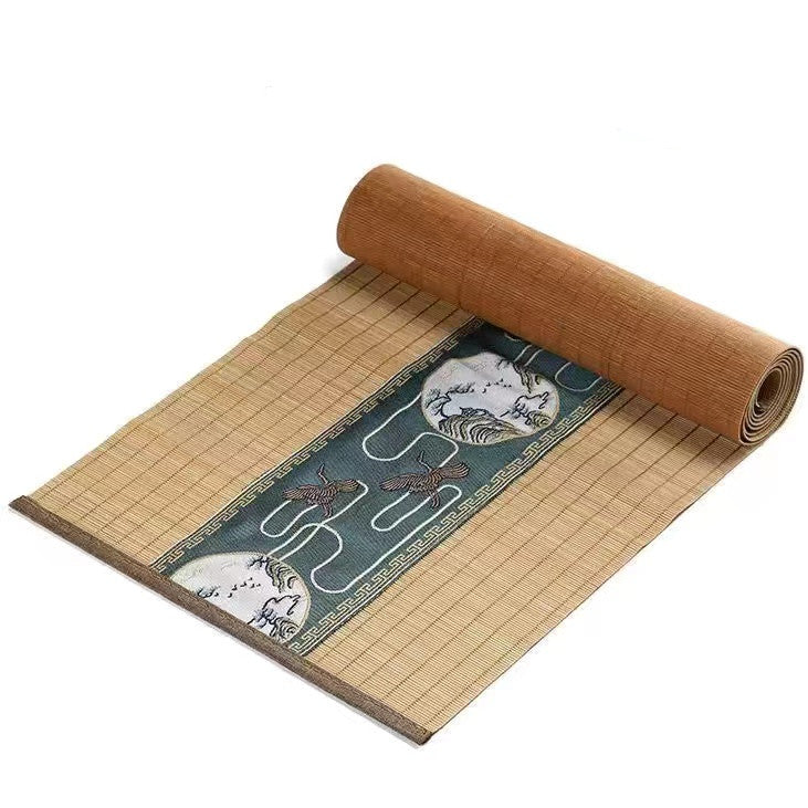 Bamboo Embroidered Teacup mat