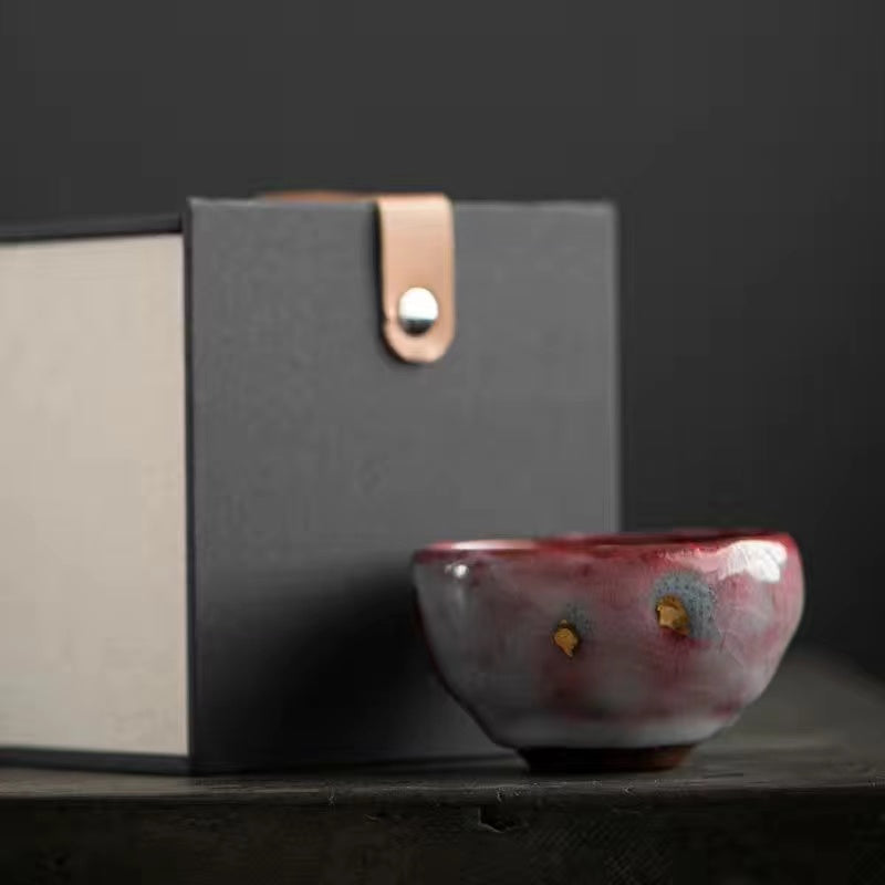 Master Collection----Shino Yaki Pink tea cup gilded