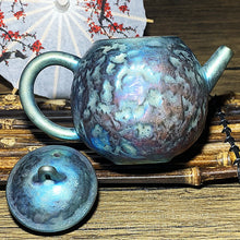 Load image into Gallery viewer, Master Collection--Blue Mermaid/Peacock Teapot/gaiwan Set (M259)
