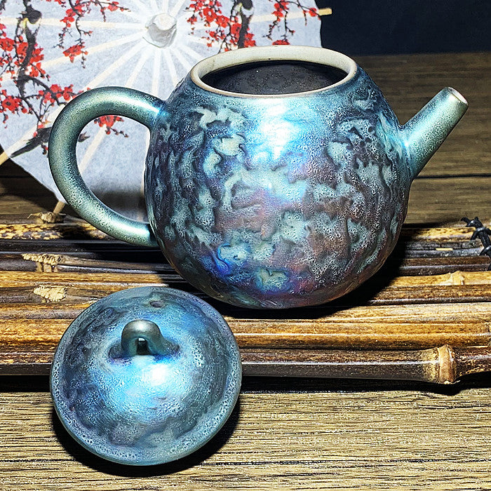 Master Collection--Blue Mermaid/Peacock Teapot/gaiwan Set (M259)