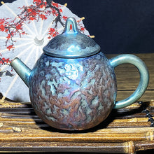 Load image into Gallery viewer, Master Collection--Blue Mermaid/Peacock Teapot/gaiwan Set (M259)
