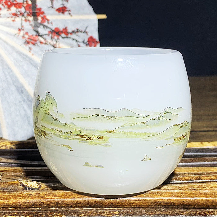 Jade Landscape Tea Cup