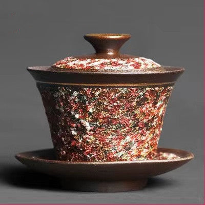 Rock Ore Fire Red Teapot/Cup/Gaiwan