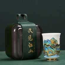 Load image into Gallery viewer, Thousands of miles of rivers and mountains Sheep fat jade Tea cup
