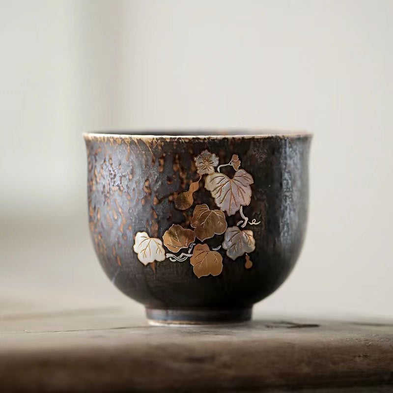 Firewood fired antique rust glaze Tea cup