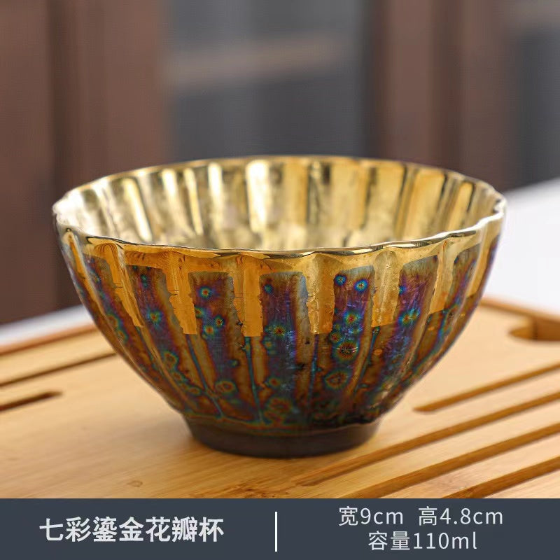 Different Shape Golden Peacock Tea Cup